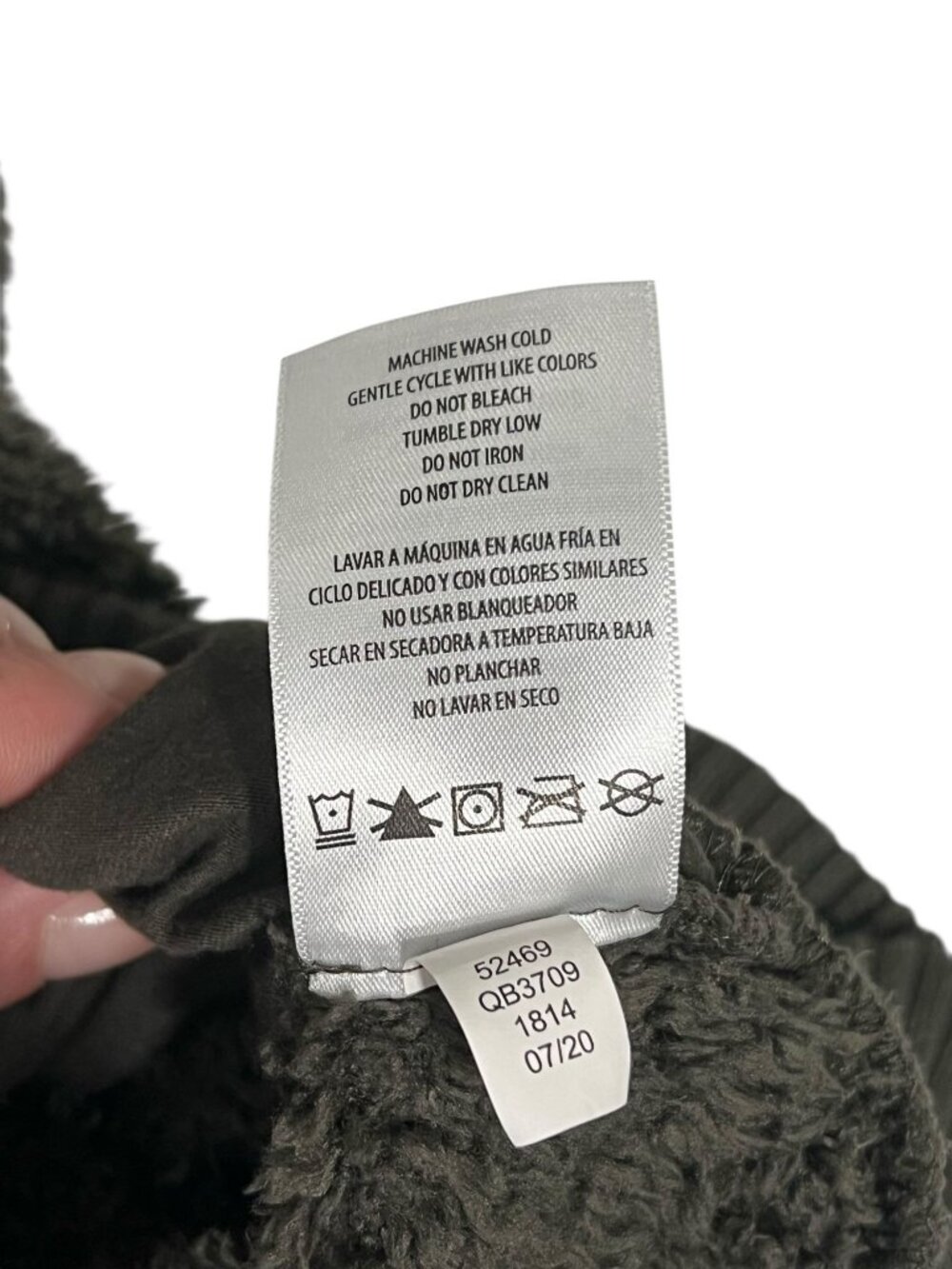 Vtg Members Mark Womens XL Cozy Faux Sherpa Pullover Olive Green Pockets 3/4 Zip - Picture 8 of 12